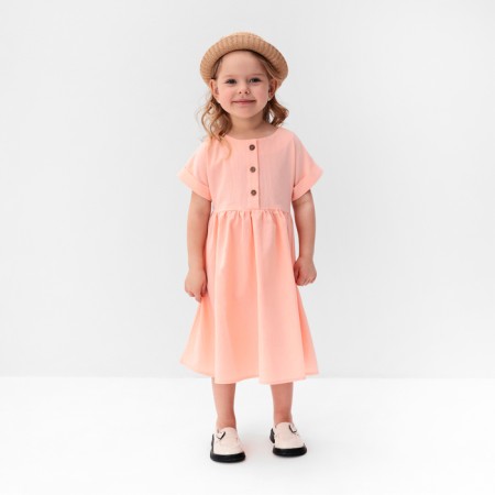 Платье для девочки MINAKU: Cotton Collection цвет светло-розовый, рост 104-1