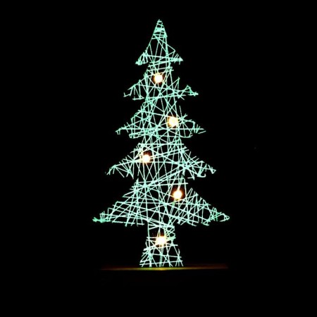 New Year's decor with backlight "New Year's spruce" 9 × 5 × 19 cm, green-7