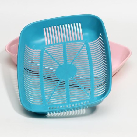 Rounded toilet with a mesh of 33.5 x 25 x 6 cm, blue/pink-4