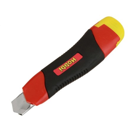 Universal knife "Remocolor", a rubberized case, a square latch, reinforced, 18 mm-1