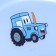 Pot children's "Tractor", blue color