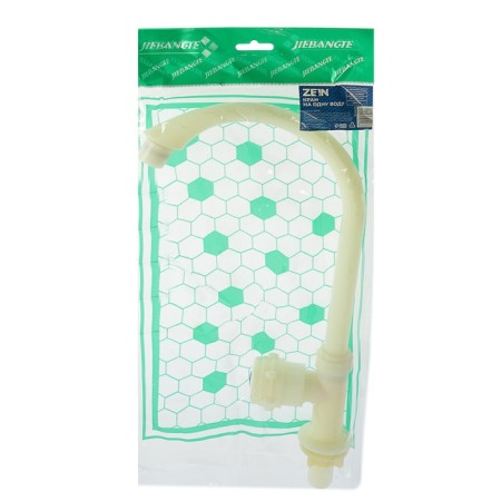 Tap for one water Zein Z2018, round handle, plastic, high R-shaped spout, rice color-8