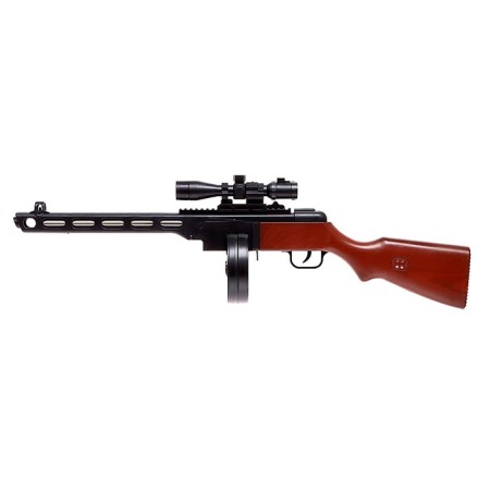 PPSh machine gun, with a laser, a flashlight, 70 cm, shoots 6 mm bullets-1