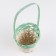 Wicker basket 13x9.5/28 cm, green, bamboo