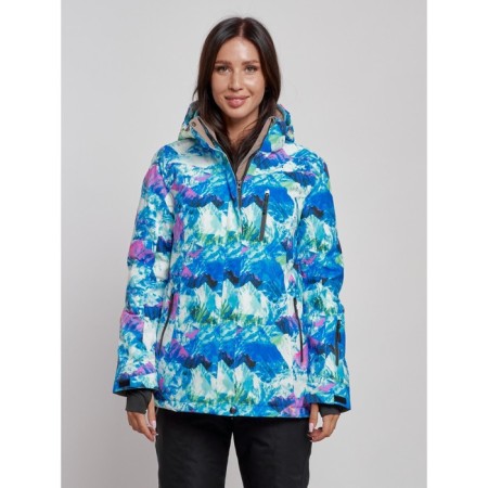 Ski jacket female winter, size 50, blue color