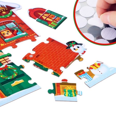 Velcro puzzle "New Year's house"-2