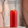 Set of candles - cylinders, set 3 pcs, red (4x5 cm, 4x9 cm, 5x11.5 cm)