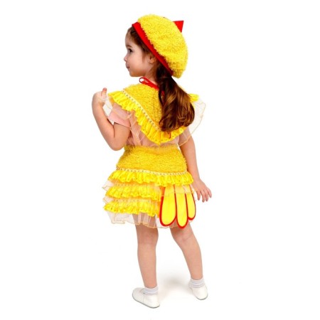 Carnival costume "Tsypochka with a toad", fur, cape, skirt, beret, height 122-128 cm-1