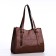 Bag Women's Tout with zipper, brown color