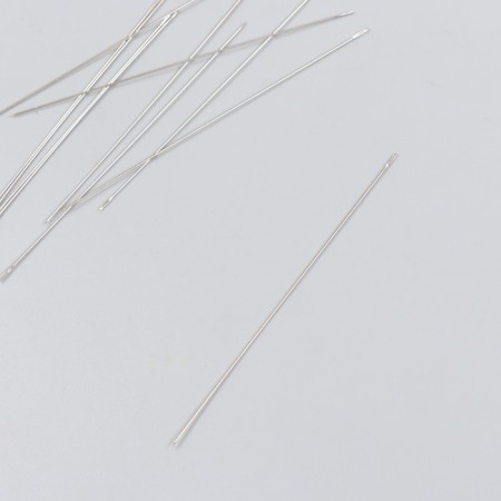 Needles for beads metal thin set 10 pcs Ø 0.45x80 mm