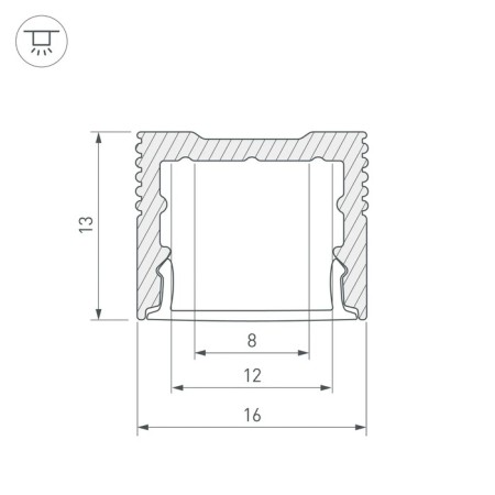 Profile SL-SLIM-H13M-2000 Anod alum. L2000 Arlight 023718-2