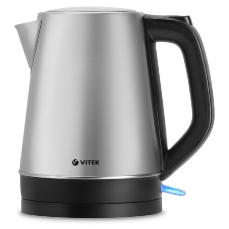 Electric kettle Vitek VT-7040, metal, 1.7 l, 2200 watts, silver-black