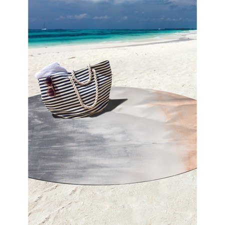 Pareo and beach rug "The merger of water and shores", d = 150 cm-1