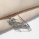 Pin "flowers and leaves", 2.8 cm, white color in black silver