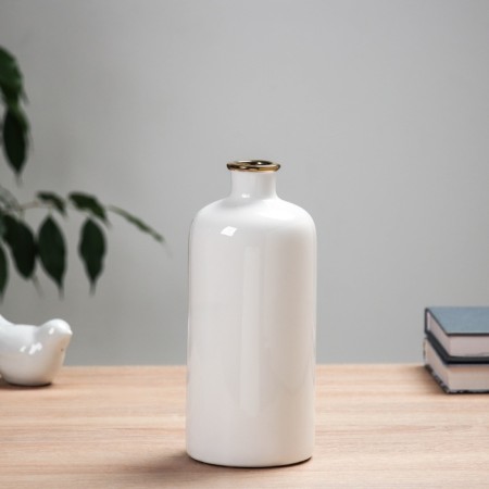 VAZA Ceramics Table "Alvaro" D-3CM, 21x9 cm, white-1