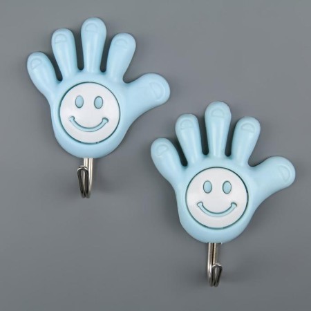 Self-adhesive hooks "Smail pen", 2 pcs, color mix-5