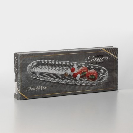 Oval glass plate Santa, 27.5 × 11 cm-5