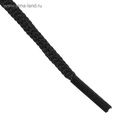 Shoe shoes, round, d = 3 mm, 70 cm, packing 25 pcs, black color-2