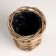 Kashpo wicker, d14xh13cm, gray, rattan