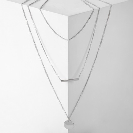 Piece "Chain" circle, color silver, 52 cm-5