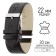 Watch strap, male, 22 mm, harness 75 mm, larynx 115 mm, genuine leather, black
