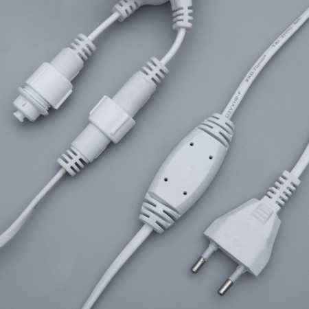 Garland "Curtain" 2 × 3 m, IP65, UMS, white thread, 760 LED, white glow, white flicker, 220 V-6