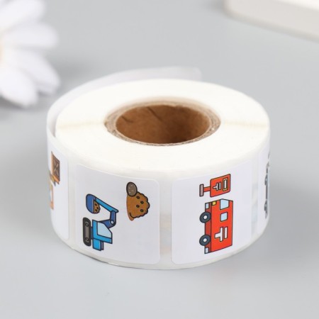 Stick Paper "Office transport" d = 2.5 cm 500 pcs in a roll 3x6.5x6.5 cm-2