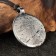 Amulet "Sun and Moon" with a stone topaz, 35x42 mm, metal