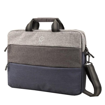 Business bag, lightning department, 2 outer pockets, blue/gray color-1
