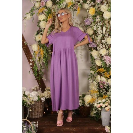 Female dress, size 48, purple color-4