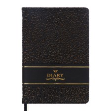 Diary of a non -combined A5 136 sheet to the Devente leatherette. Arcadia, a solid cover with foam rubber, perforation, liesse, block 70, black