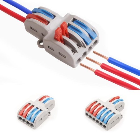 Electric terminal, 32a, 0.08-4 mm2, phase/zero, 2 input 4 conclusion, set 10 pcs-3