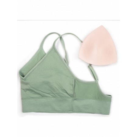 T-shirt-top for women, size XS, khaki color-5