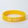 Silicone bracelet "on the chill" female, yellow color, 18 cm