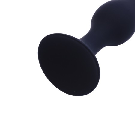 Anal traffic jam, oki-horses, cone, Soft silicone, 11.5 x 2.8 cm, black-3