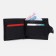 Male purse on a magnet, department for bills, for coins, for cards, black color