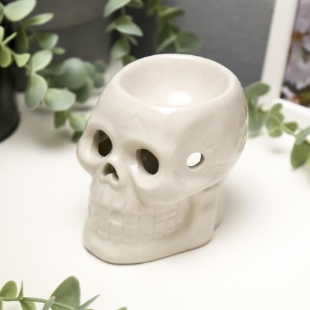 Aroma lamp ceramics "Skull" mix 9x9x7.3 cm-2