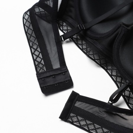 Women's bra, black/white peas, size 75b-5