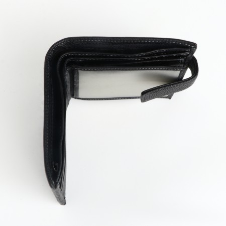 Male purse on the button, black color-3
