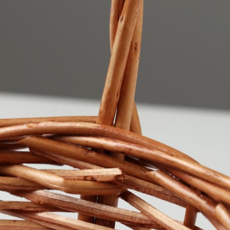 Wicker basket, 22 x 18 x 10/25 cm, honey, willow-3