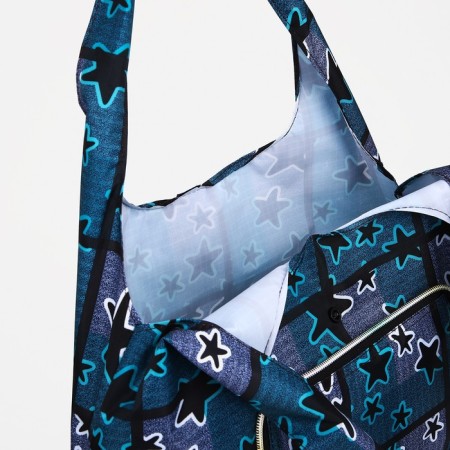 Household bag on the button, the color is blue-3