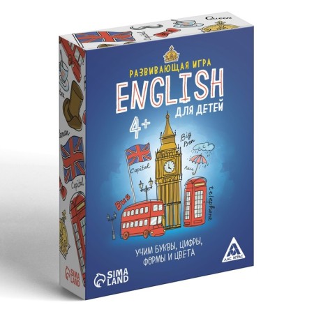 Board game "English for children", 70 cards-2