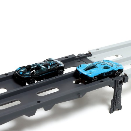 Parking 2 in 1 Truck, 6 cars, transforms into a vehicle, sound, color blue-10