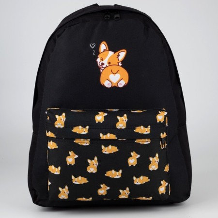 School Youth Corgi, 33x13x37 cm, lightning department, n/pocket, black-2