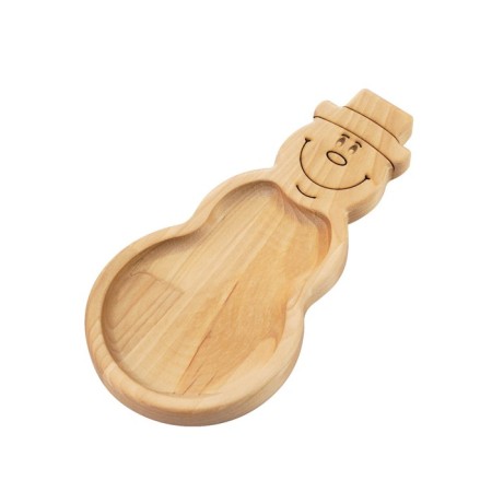Menzhitsa - wooden plate ADELICA "Snowman", 25 × 15 × 1.8 cm, birch-5