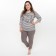 Female set (longshit, trousers), brown color, size 46