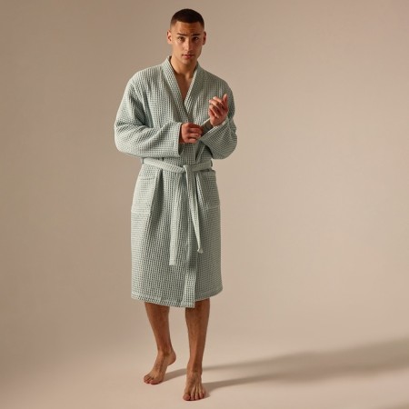 Wafel bathrobe male SL Home: BOHO "Azzura", size XL, 100% cotton, 280 g/m2-3