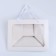 Gift package with a wide bottom and window 25 x 19 x 18 cm, white