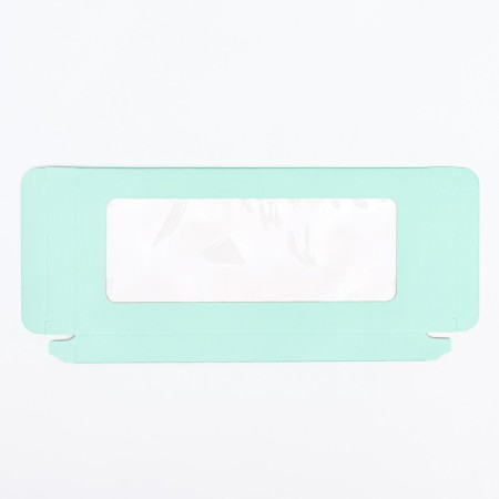 Gift box for tiles of chocolate, with a window, green (mint), 17 x 8 x 1.4 cm-4