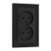 Double Tot Matte Glass, 10 A, hidden, without salary, glass, black